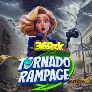 Tampilan grid unik berbentuk tornado pada slot Tornado Rampage